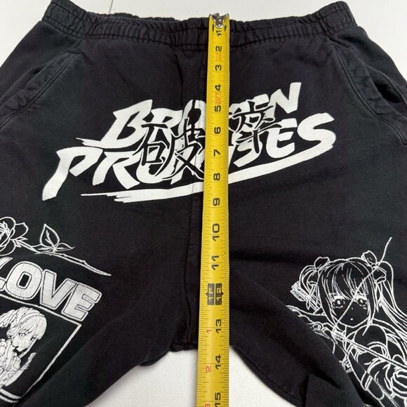 Broken Promises Sweatpants Adult Large Black Los Angeles Anime Streetwear - Picture 12 of 14